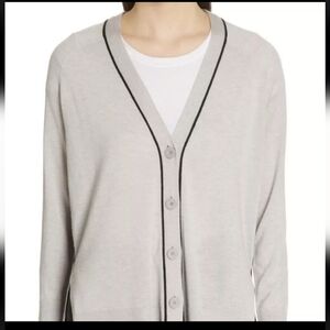ATM Anthony Thomas Melillo Silk, Wool, And Cashmere Blend Colorblock Cardigan